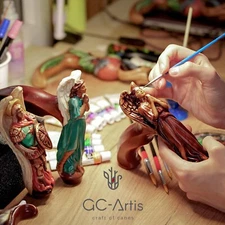 Wooden Walking cane stick Prying Angel Elegant Light gift for men woman