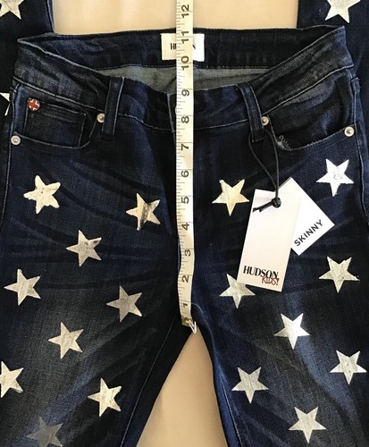 NWT, Hudson Kids! Skinny/ Stretch Dark Jeans With Stars. Size 16 - Picture 5 of 12