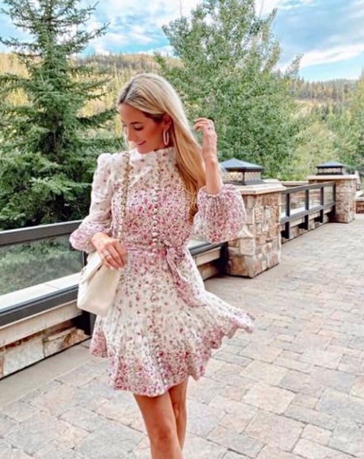 zimmermann carnaby floral-print linen mini dress ZIMMERMANN Carnaby Floral-Print V-Neck Linen Mini Dress