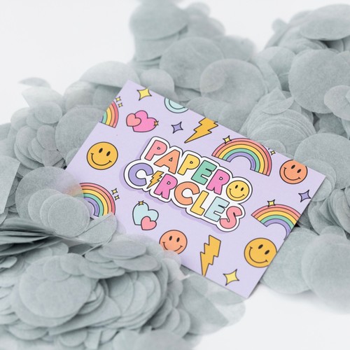 Biodegradable Wedding Confetti | SILVER | Circle Tissue Paper | 20g Bag - Picture 2 of 9