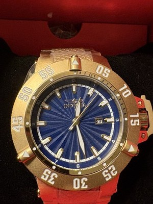 Invicta Subaqua Noma III Men's 50mm Watch - Navy Blue Dial With Gold Bezel