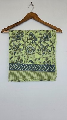 Grüne Farbe indische Sarongs Hand Block Print Baumwolle Sarong - Floral Damen...