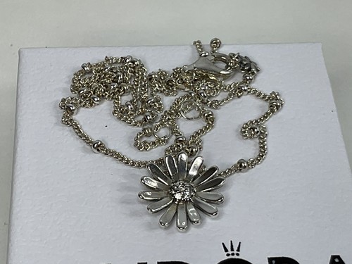 Pandora Daisy Flower Collier Necklace 18” Retired 
