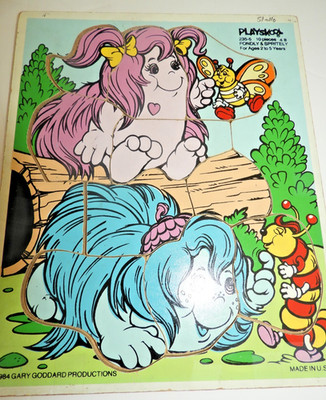 Snuggle Bums Playskool Wooden Puzzle Vintage 1984 235-5 Fondly & Spritely