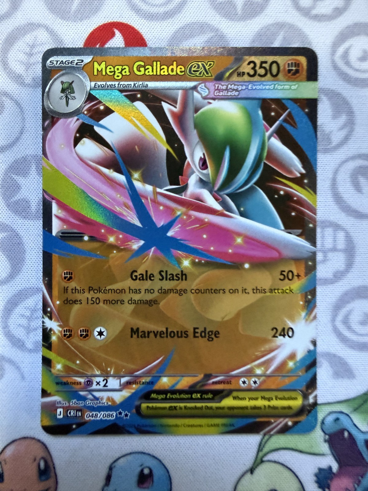 Pokemon TCG Mega Gallade EX Chaos Rising 048/086 Holo Rare English