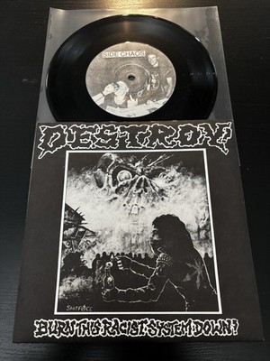 Punk Hardcore EP Destroy! Burn This Racist System Down 7  33 Havoc HC-7001 1992