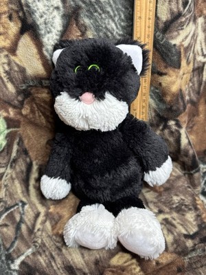 Ty Bessie the Cat Plush 12'' Black & White Attic Treasures 2017 Green Eyes