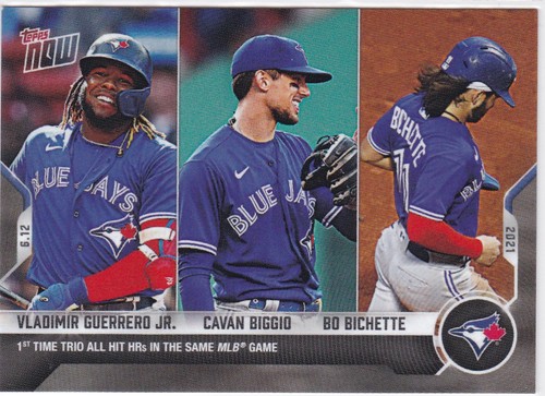 2021 Topps Now 345 Vladimir Guerrero Jr. / Cavan Biggio / Bo Bichette