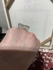 Silver Tone Rhinestone Buckle Statement Ring Chunky Cocktail Flexible Stretch — photo 3