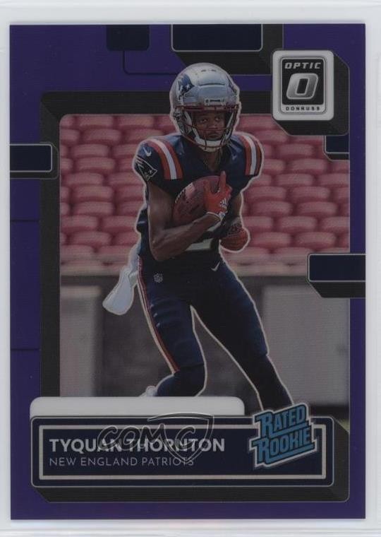 2022 Donruss Rated Optic Preview Purple 26/50 Tyquan Thornton Rookie RC 17d7