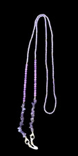Glasses Lanyard/Eye Glass Holder Chain-Purple Amethyst Beads- 38" long