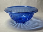 Hazel-Atlas COBALT BLUE Ribbed Mixing Bowl 1930's Depression Glass