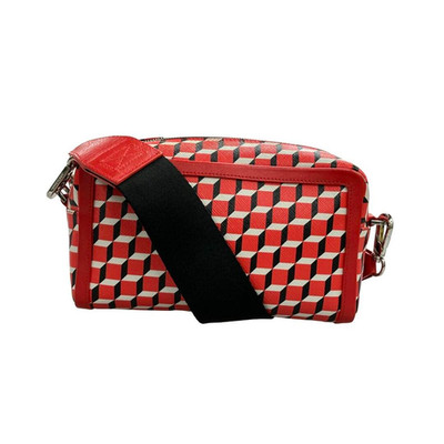 Pierre Hardy CUBE Perspective Camera Bag Red Coated Canvas Crossbody JP