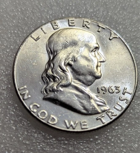 1963 Franklin Half Dollar AU. 90% Silver. #147