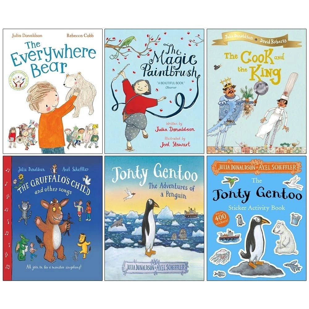 Julia Donaldson Collection 6 Books Set Cook and the King,Magic Paintbrush, King