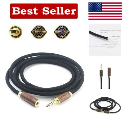 4.4mm Male to 4.4mm Female Balanced Headphone Audio Adapter Cable Extension C...
