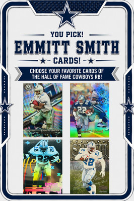 YOU PICK! Emmitt Smith Cards! Choose Your Cards of the HOF Dallas Cowboys RB TEJ
