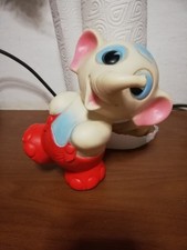 raro pupazzo LEDRA m.der made in italy  anni 60 elefantino h.cm 18 leggi ....