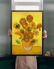 Sunflowers 1889 POSTER PRINT A1 Vincent Van Gogh Floral Vintage Decor Wall Art