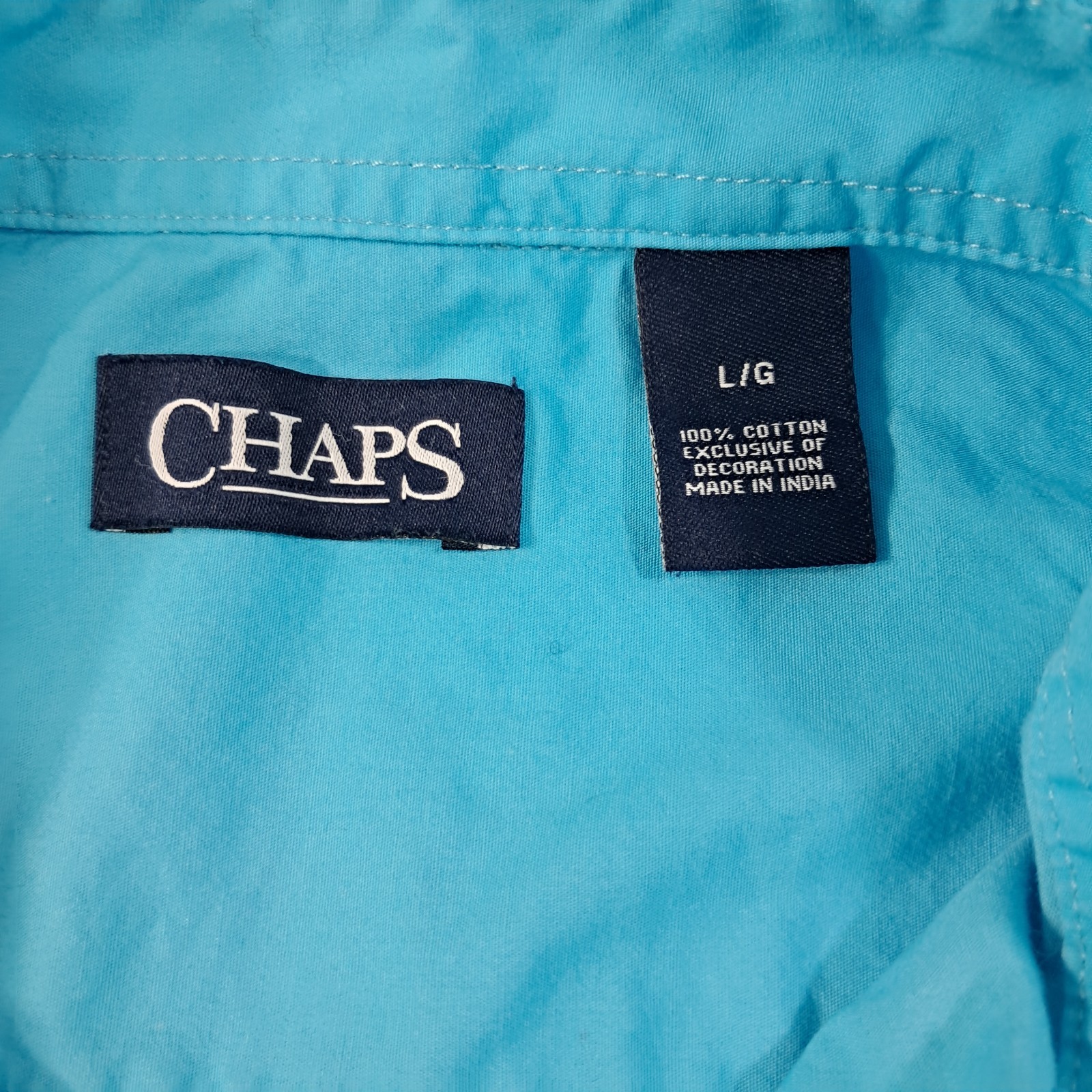 Chaps Button Down Light Blue Long Sleeve Dress Sh… - image 11