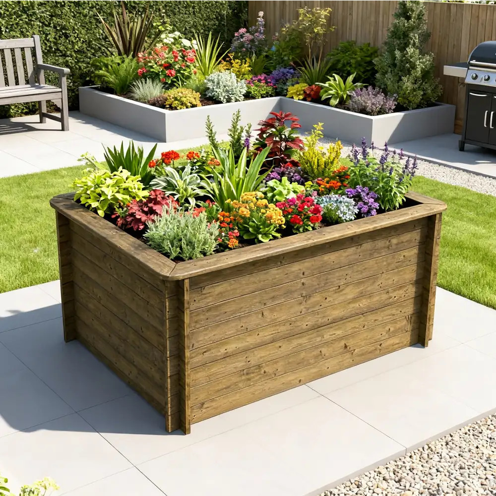 Raised Garden Bed - 2m x 1.5m - 1099mm Height - 27mm Thick Wall