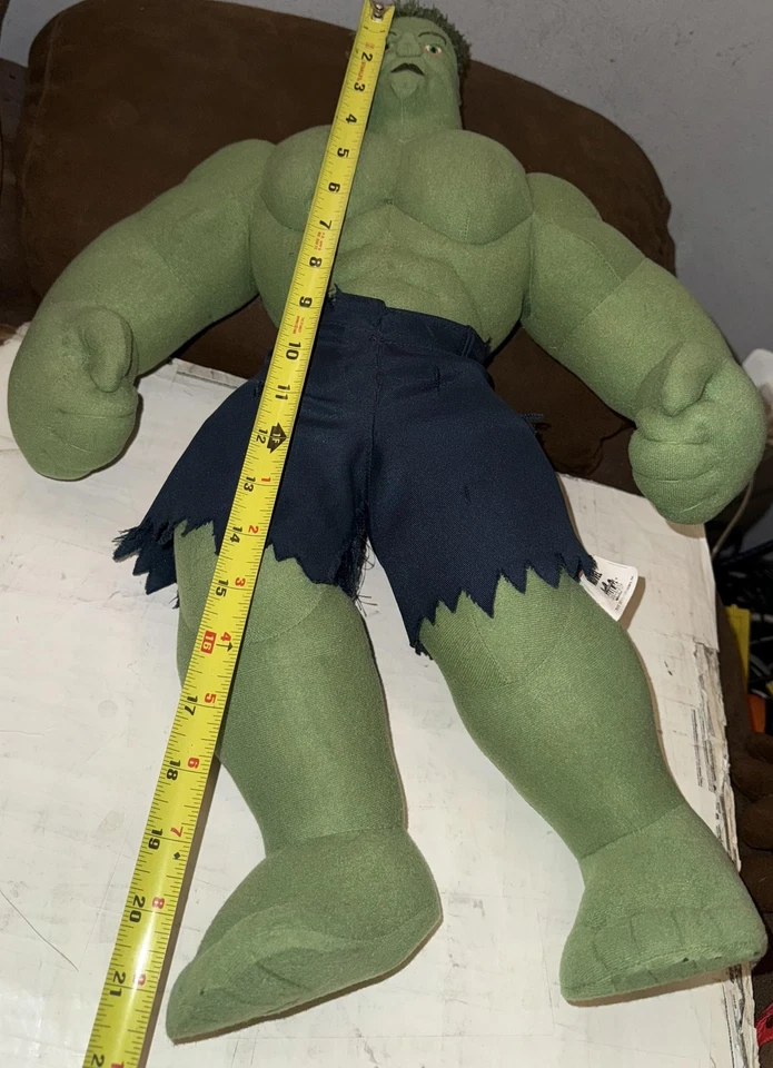 Vintage 2003 Marvel The Incredible Hulk Plush Doll 22" Large Stuffed Figure Toy - image 4 of 4