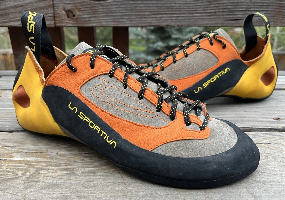 La Sportiva Finale Rock Climbing Shoes Orange Black Suede Lace up Men\'s 7.5 US La Sportiva Orange Climbing Shoes & Footwear for Men for  main image 2