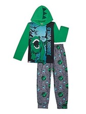 Boy's Lego Jurassic World 2 Pc Hooded Pajama Set, Small, 6-7
