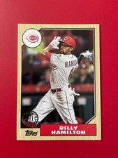 2017 Topps Update Billy Hamilton 1987 Wood Border 30th Anniversary Insert