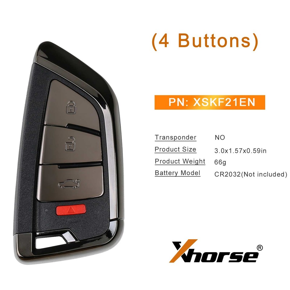 10x Xhorse Wire Remote Key Garage Door 4 Buttons XKGMJ1EN for VVDI Key