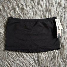 No Boundaries Seamless Wirefree Bandeau Women Size Medium Black Strapless Bra