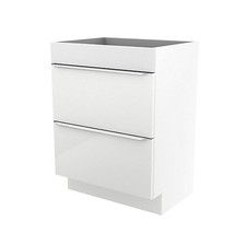 Gloss White Bathroom Cabinet Freestanding Storage Unit 820x600mm Modern UK Style