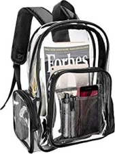 Heavy Duty Clear Backpack, See Through Backpacks Transparent Clear Large Bookba