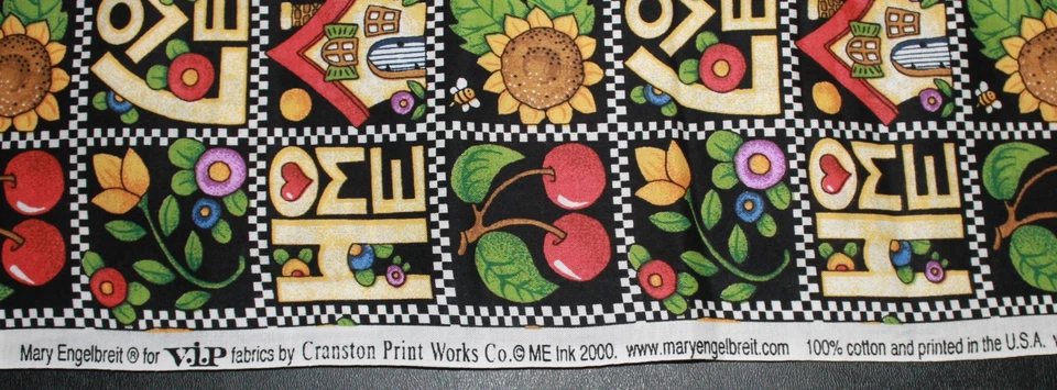 Mary Engelbreit NEW FABRIC Home, Family, Friends, Scottie -  3 Yards, Cotton - Image 3 of 3