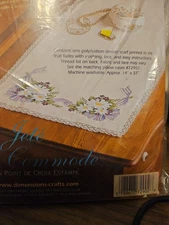 Ribbon & Daisies Dresser Scart stamped cross stitch KIT Dimensions embroidery