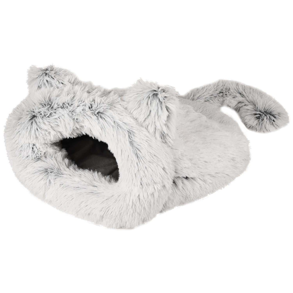 Sac cachette chat Alba blanc en peluche douce pour le repos de votre animal