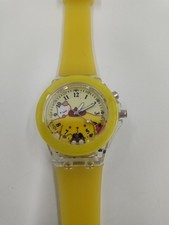 Kids Silicone Band Watch Quartz Analog Wristwatches Girls Lovely Yellow Watches