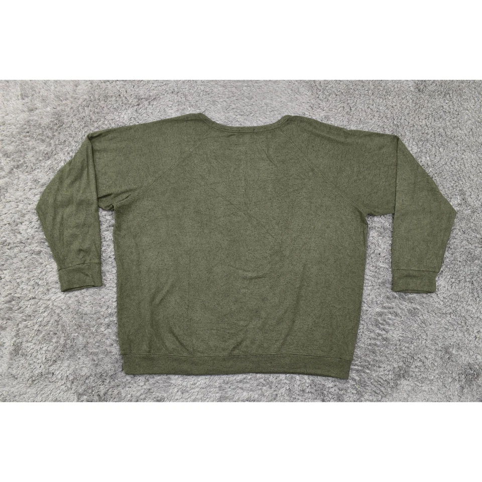 Suéter manga larga Buffalo David Bitton para mujer talla 2XL mezcla viscosa verde Foto 3 de 4