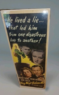 1947 RKO Radio ''They Won't Believe Me'' Movie Insert Poster