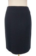 ESCADA Women's size 36/4 Straight Pencil Skirt Back Lined Wool Black tweed Small