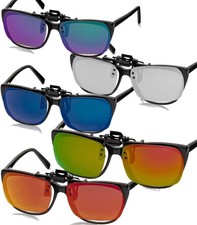 Aufsatz Polarisiert Clip On Sonnen Schutz Brille Träger Aufklap Überbrille UV400