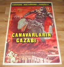 KING KONG ESCAPES 1967 Kaiju Mechani-Kong ORIGINAL 27x40 Turkish Movie Poster