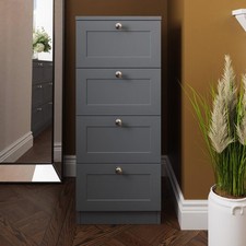 4 Drawer Chest of Drawers Modern Bedroom Furniture Shaker Style Matt Grey