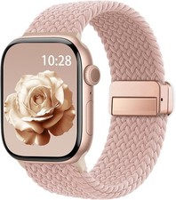 Braided Stretchy Strap Compatible with Apple Watch Series 7 38mm 40mm 41mm