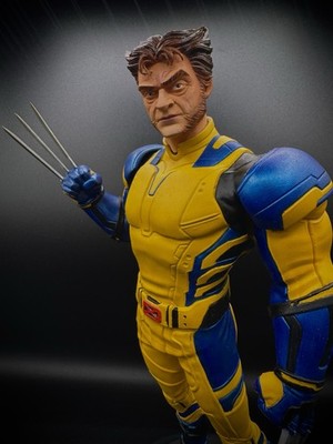 Wolverine   Deadpool Movie Suit   Hand Painted Resin Statue   11 in / 28 cm