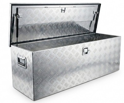 Alu Box Werkzeugkiste Anhängerkiste Truckbox Anhängerkiste 125x41x41cm Aluminium