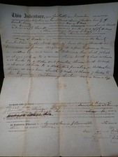 #3982. Indenture Land Deed 1863 Cumberland, North Carolina For 13 Acres