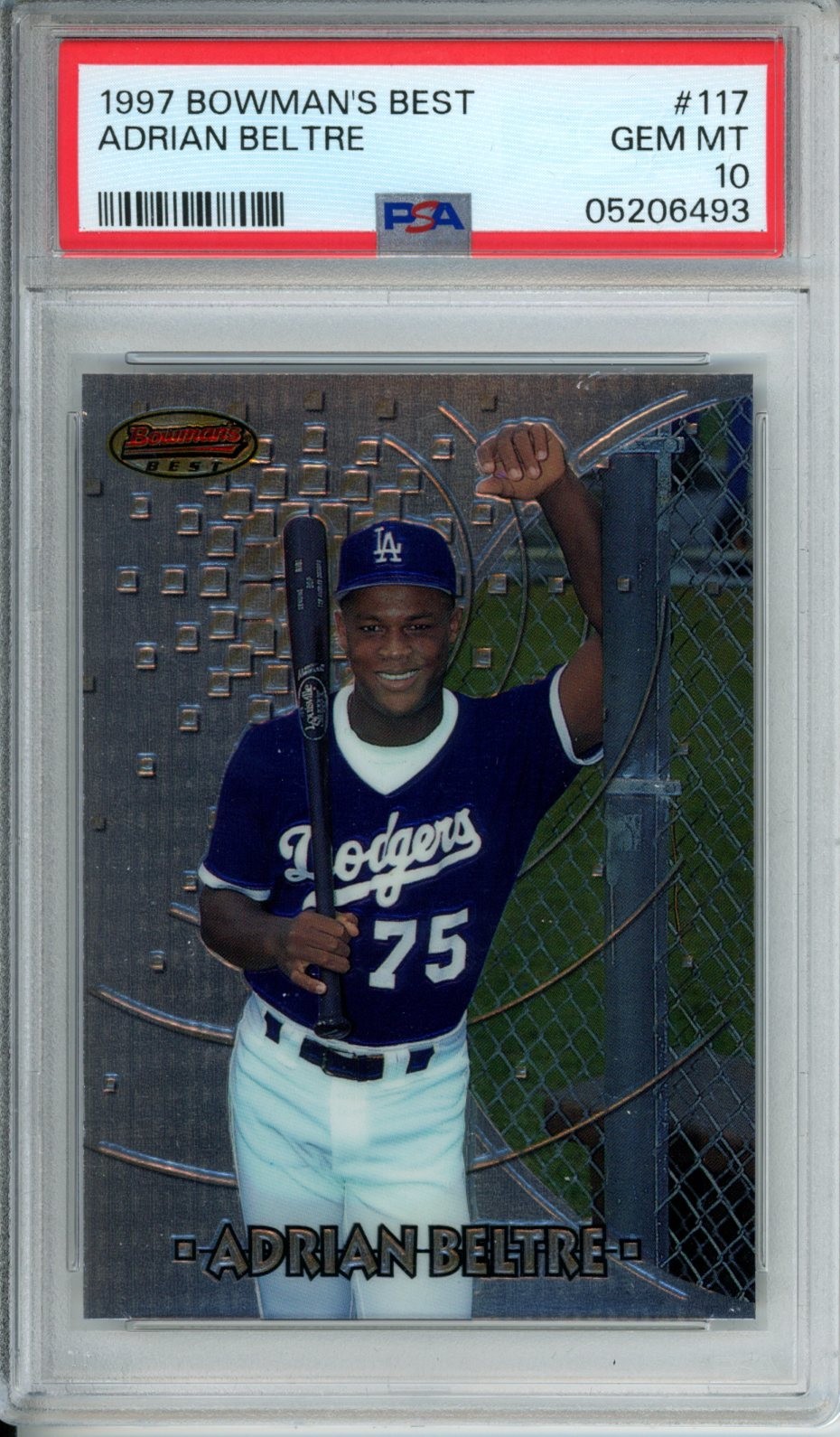 1997 Bowman's Best Adrian Beltre Rookie Card RC #117 PSA 10 Dodgers GEM MINT
