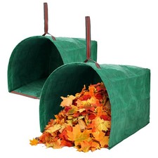 2 Pack 53 Gallon Reusable Yard Waste Bags, Dustpan-Type Leaf Collector Bag, C...