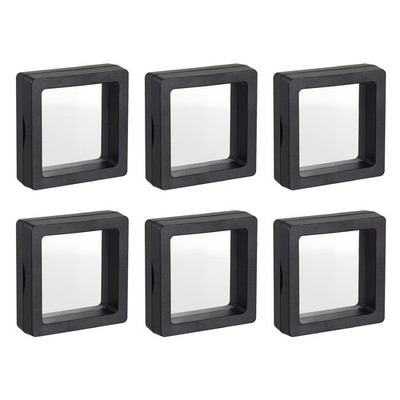 20 x Floating Thin Film Display Box, ABS Frame Case 5cm x 5cm x 2cm Black
